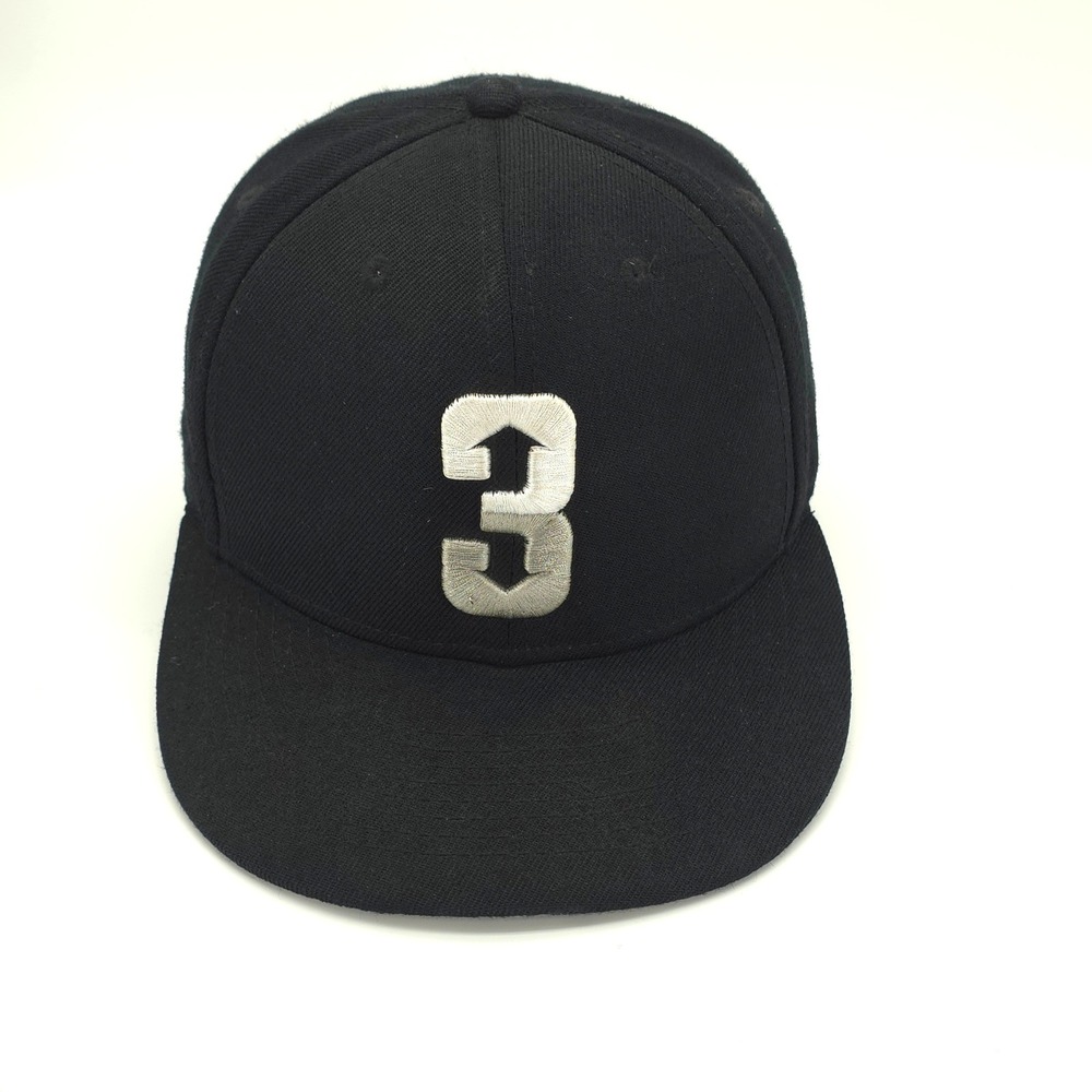 Baseballism 3 up 3 Down Hat Cap Mens Fitted 7 1/8 Black Baseball Sports
